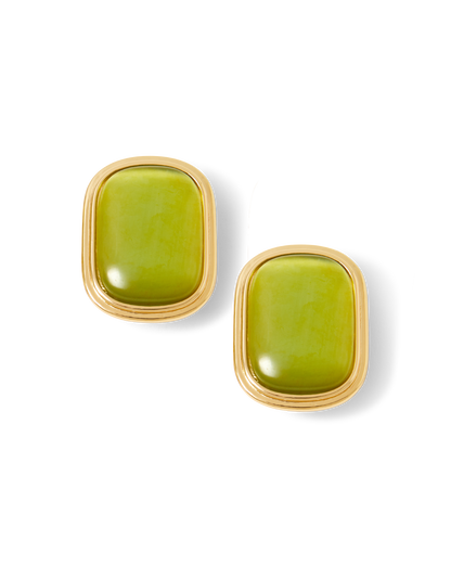 Veronica Beard | Cat’s Eye Stone Earring in Light Pistachio Light Pistachio