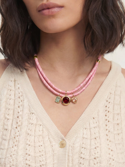 Veronica Beard | Paracord Charm Necklace in Pink Pink