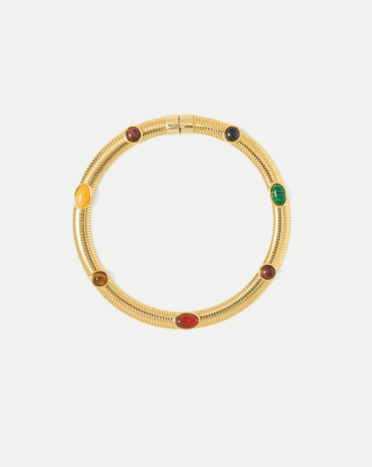Veronica Beard | Embellished Tubogas Collar Necklace in Gold Multi Gold Multi