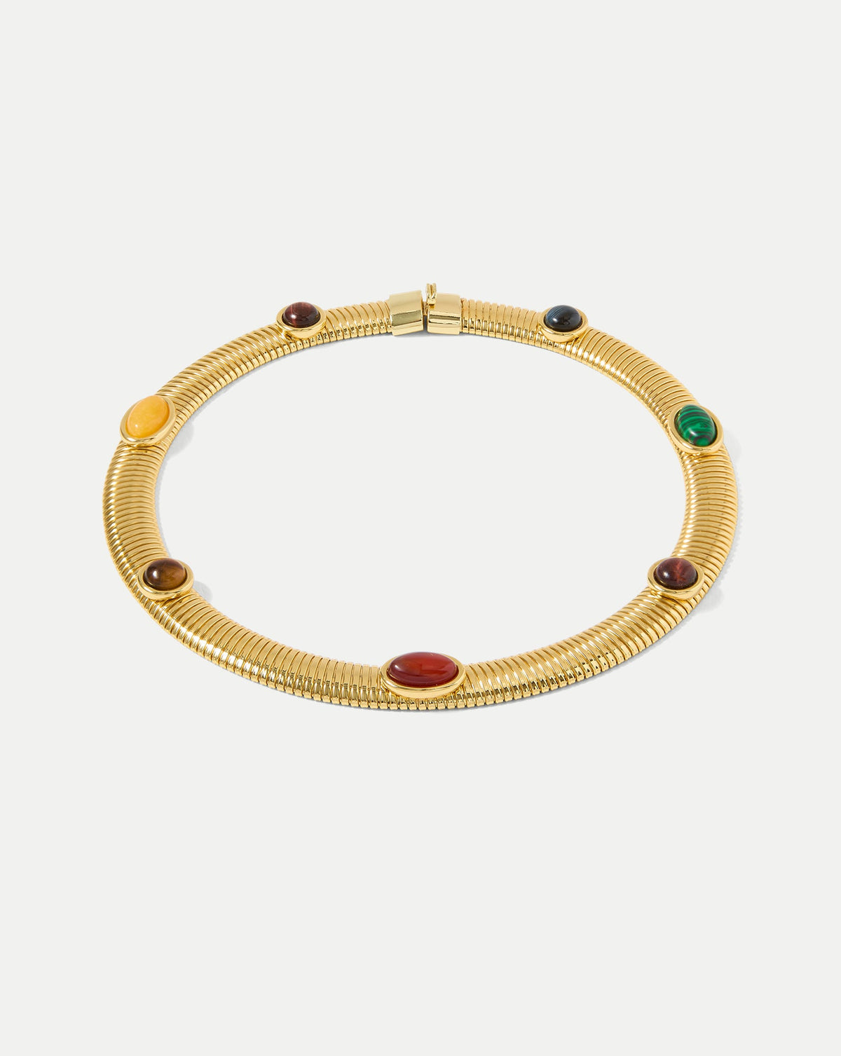 Veronica Beard | Embellished Tubogas Collar Necklace in Gold Multi Gold Multi