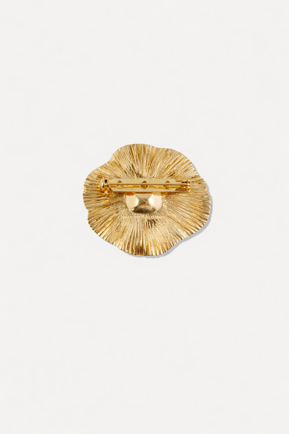 Veronica Beard | Gold Floral Brooch in Gold Gold