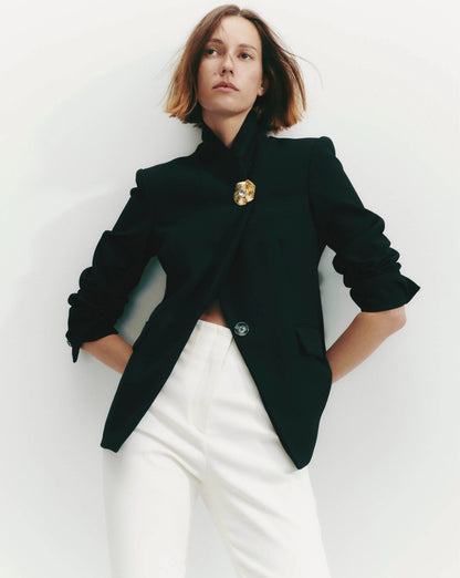 Veronica Beard | Gold Floral Brooch in Gold Gold
