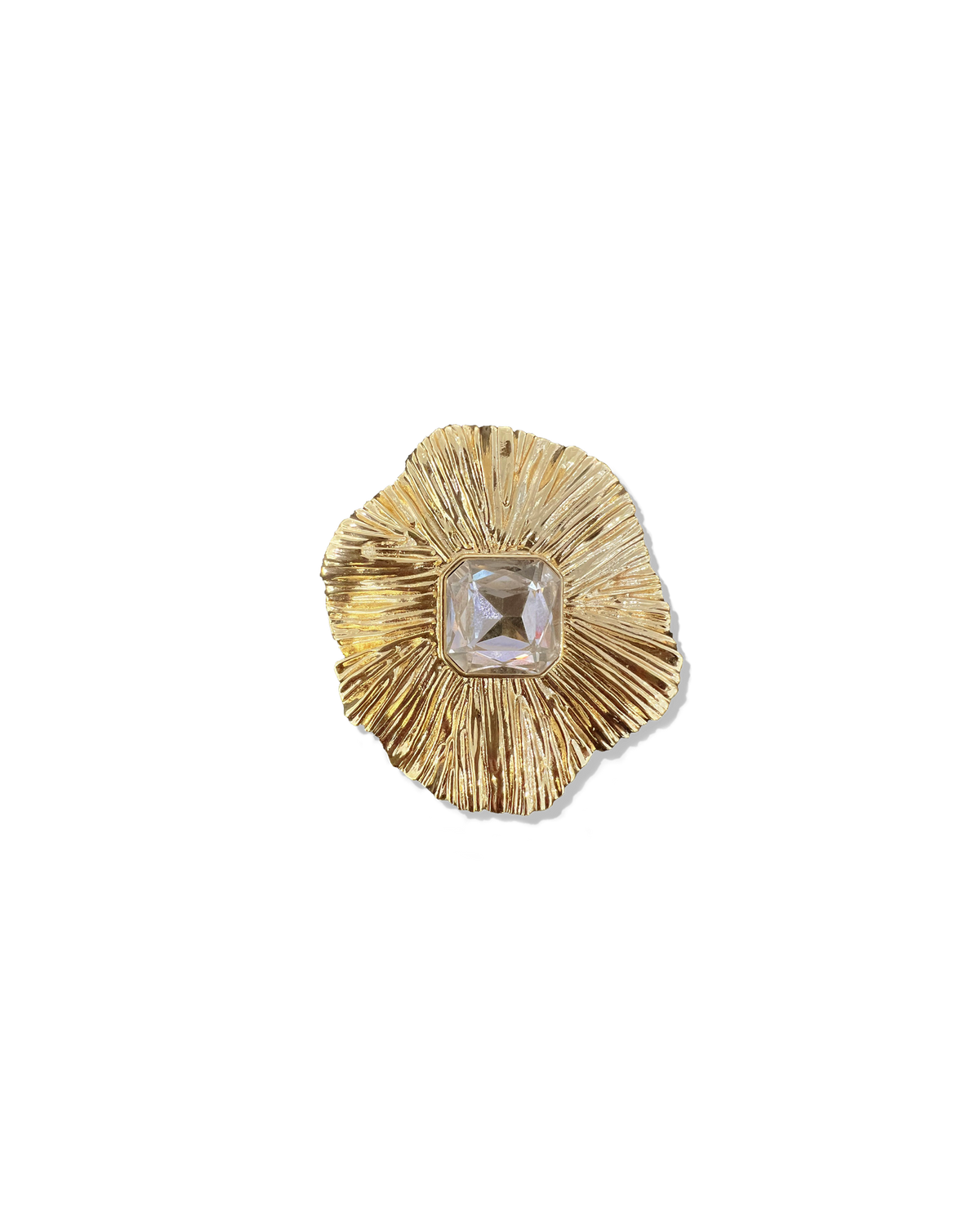 Veronica Beard | Gold Floral Brooch in Gold Gold
