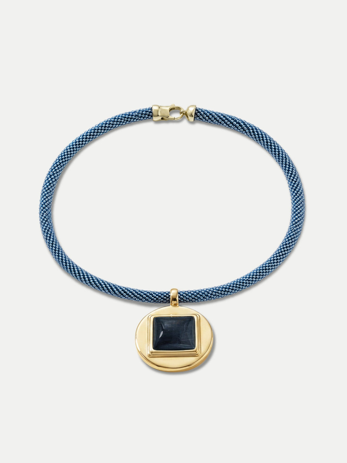Veronica Beard | Tiger’s Eye Beaded Necklace in Blue Blue