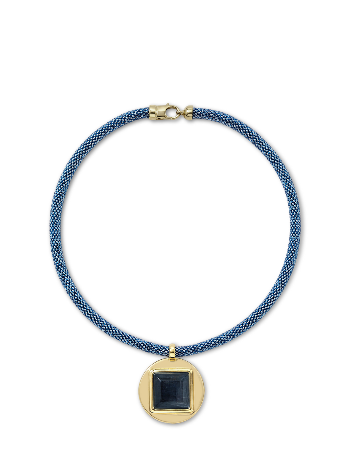 Veronica Beard | Tiger’s Eye Beaded Necklace in Blue Blue