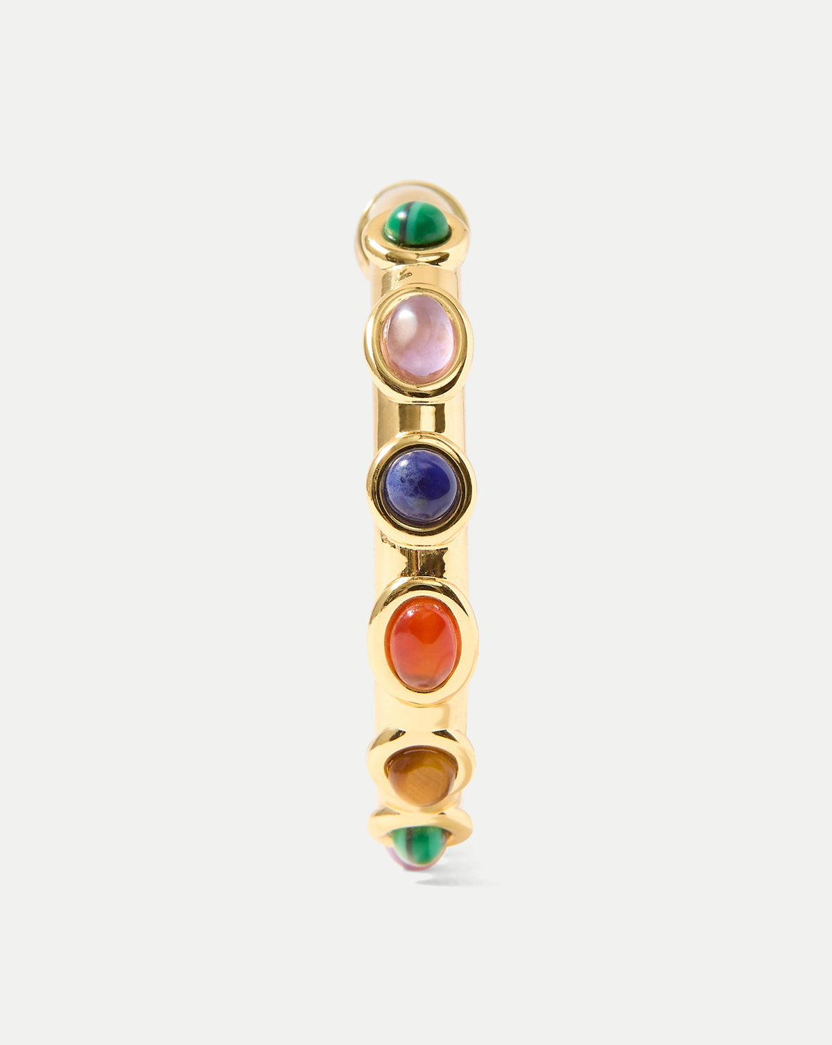 Veronica Beard | Cabochon Embellished Hoop in Gold Multi Gold Multi
