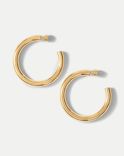 Veronica Beard | Large Everyday Hoop in Gold Gold