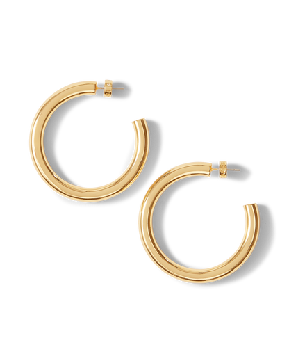 Veronica Beard | Large Everyday Hoop in Gold Gold