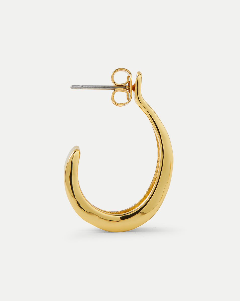 Veronica Beard | Molten Gold Ribbon Hoop in Gold Gold