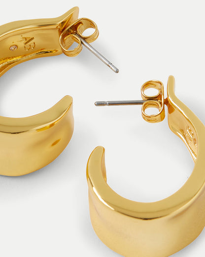 Veronica Beard | Molten Gold Ribbon Hoop in Gold Gold