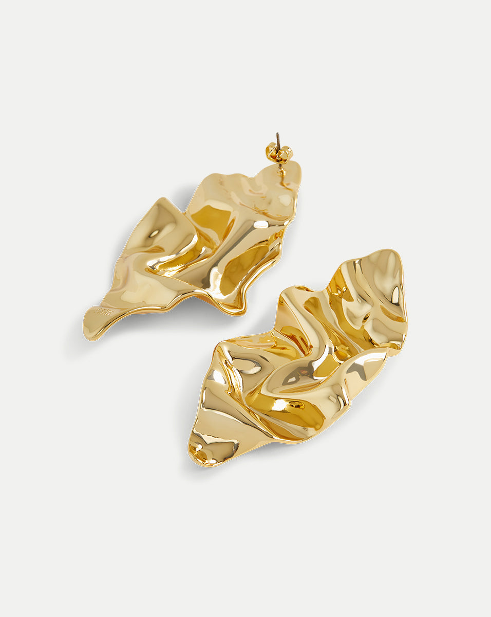 Veronica Beard | Crumpled Gold Earring in Gold Gold