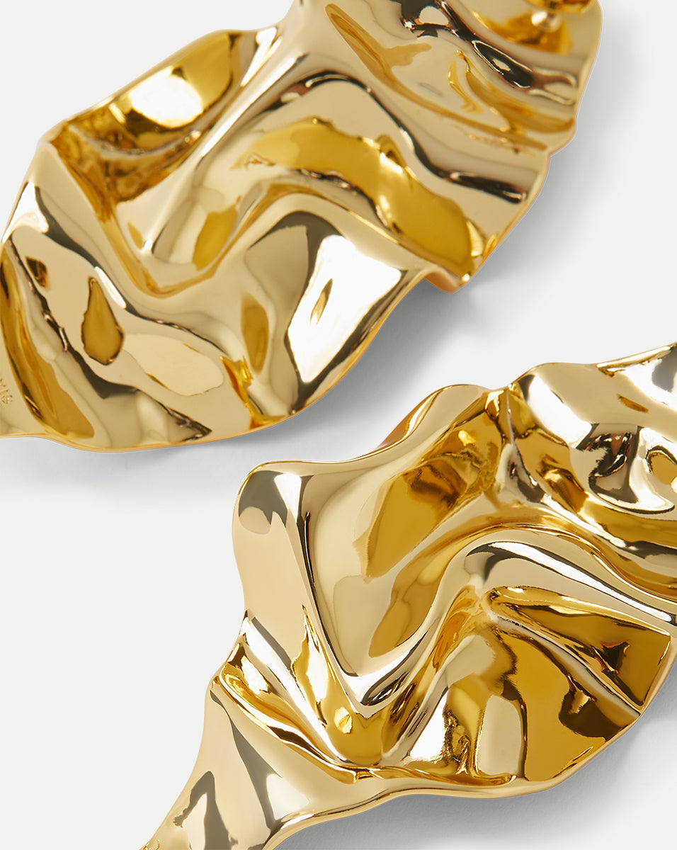 Veronica Beard | Crumpled Gold Earring in Gold Gold