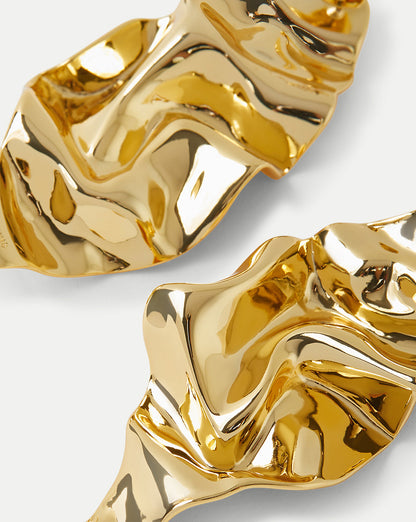 Veronica Beard | Crumpled Gold Earring in Gold Gold