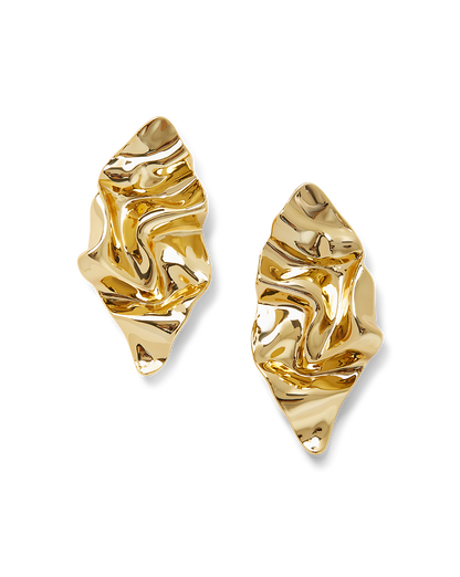 Veronica Beard | Crumpled Gold Earring in Gold Gold