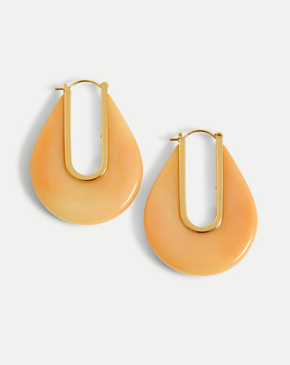 Veronica Beard | Resin Drop Hoop Earring in Sherbert Sherbert
