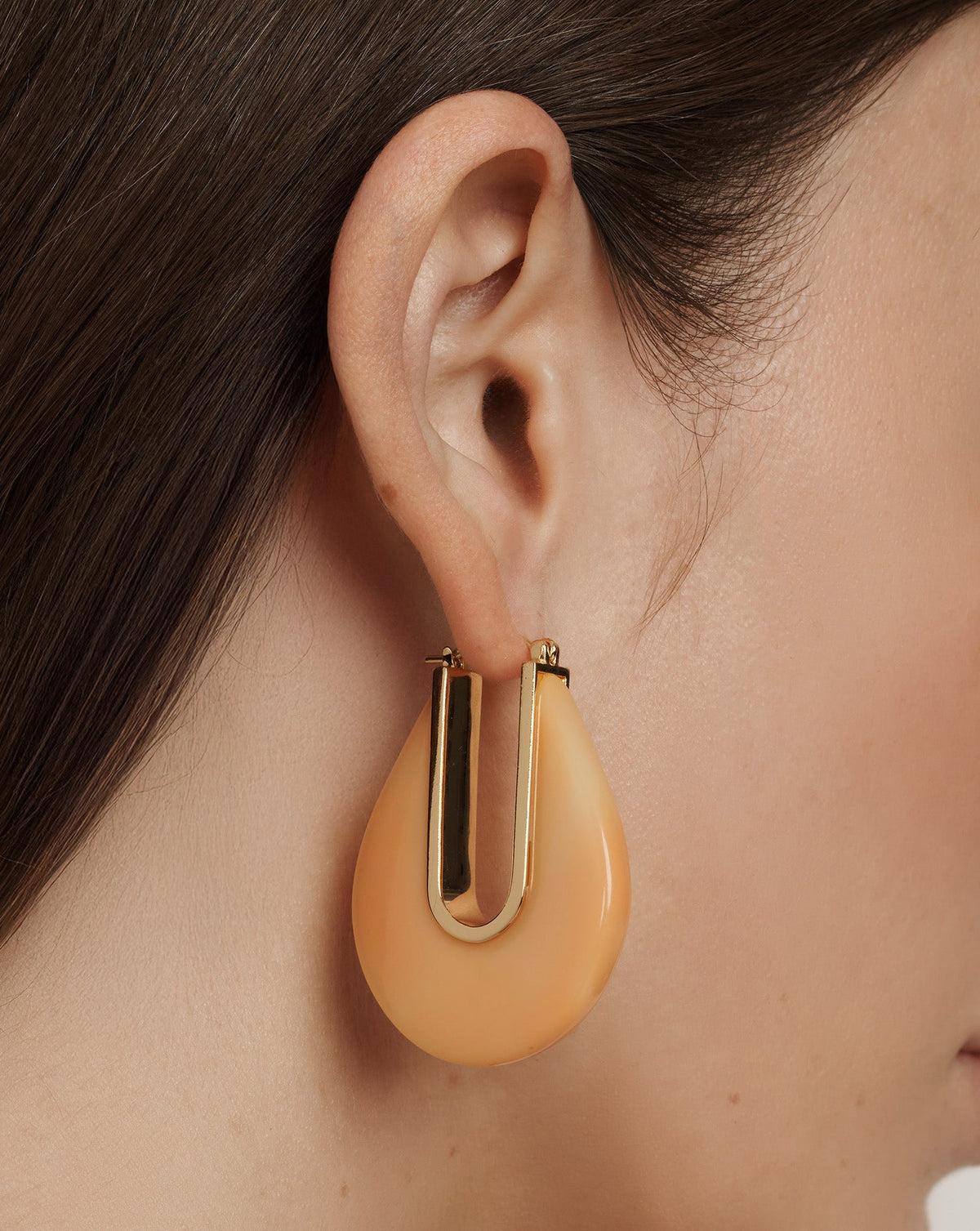 Veronica Beard | Resin Drop Hoop Earring in Sherbert Sherbert
