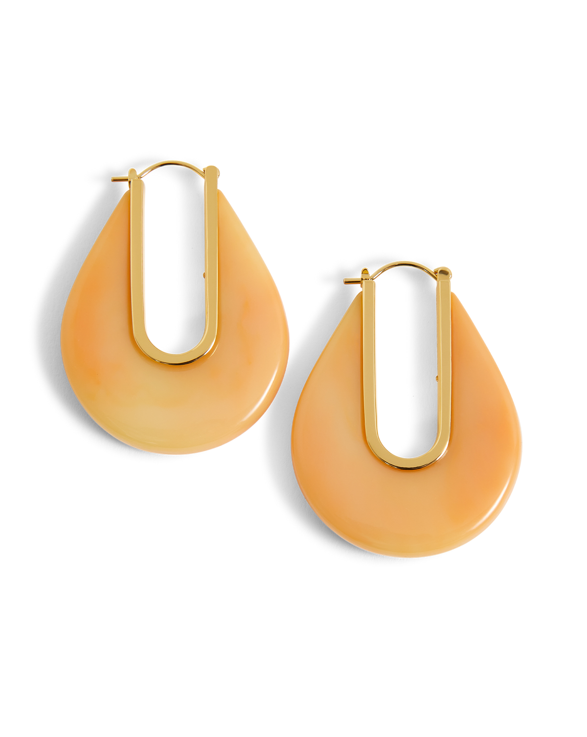 Veronica Beard | Resin Drop Hoop Earring in Sherbert Sherbert
