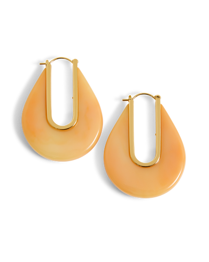 Veronica Beard | Resin Drop Hoop Earring in Sherbert Sherbert