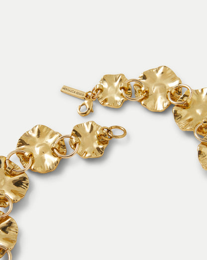 Veronica Beard | Gold Floral Statement Necklace in Gold Gold