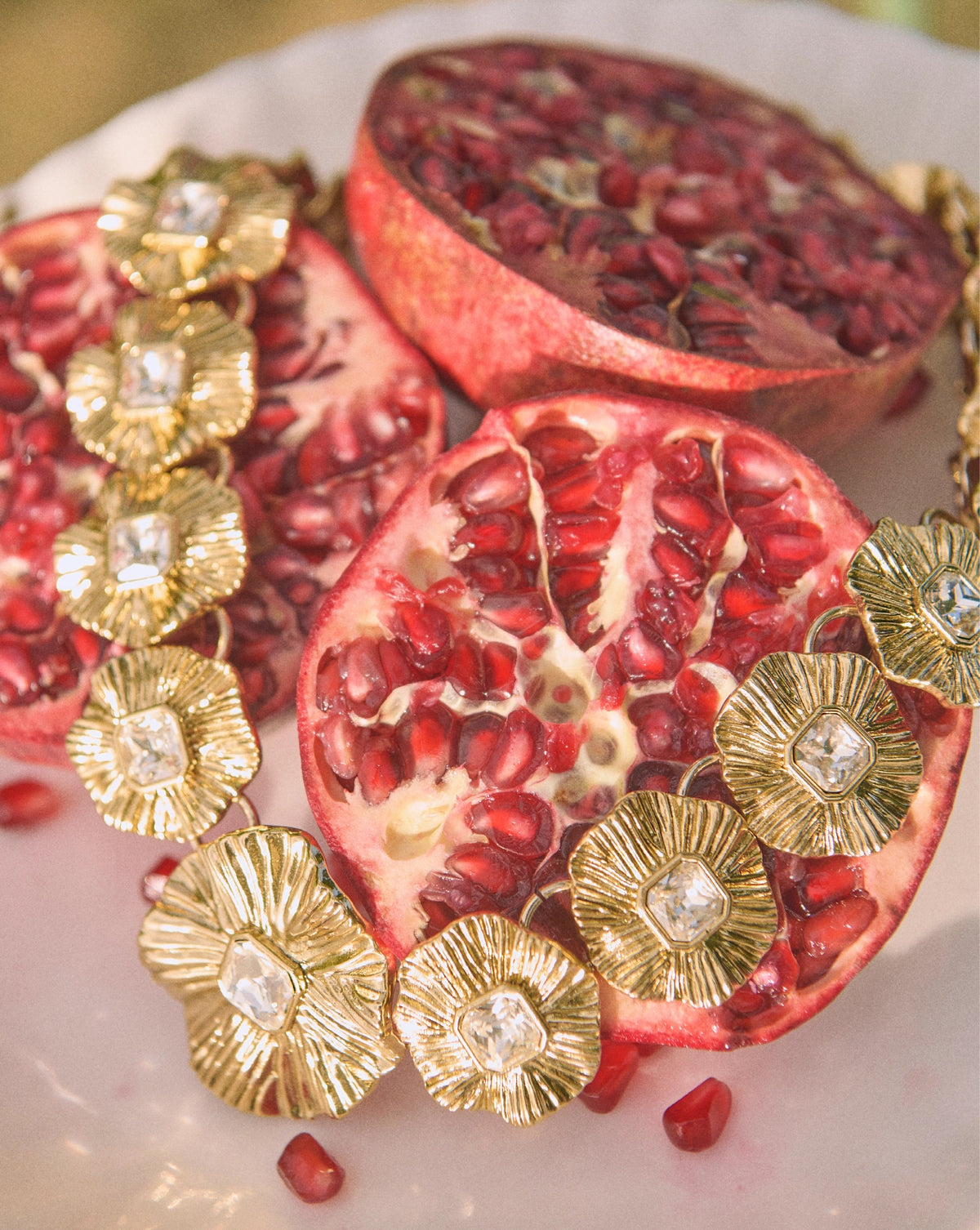 Veronica Beard | Gold Floral Statement Necklace in Gold Gold