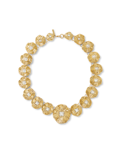 Veronica Beard | Gold Floral Statement Necklace in Gold Gold
