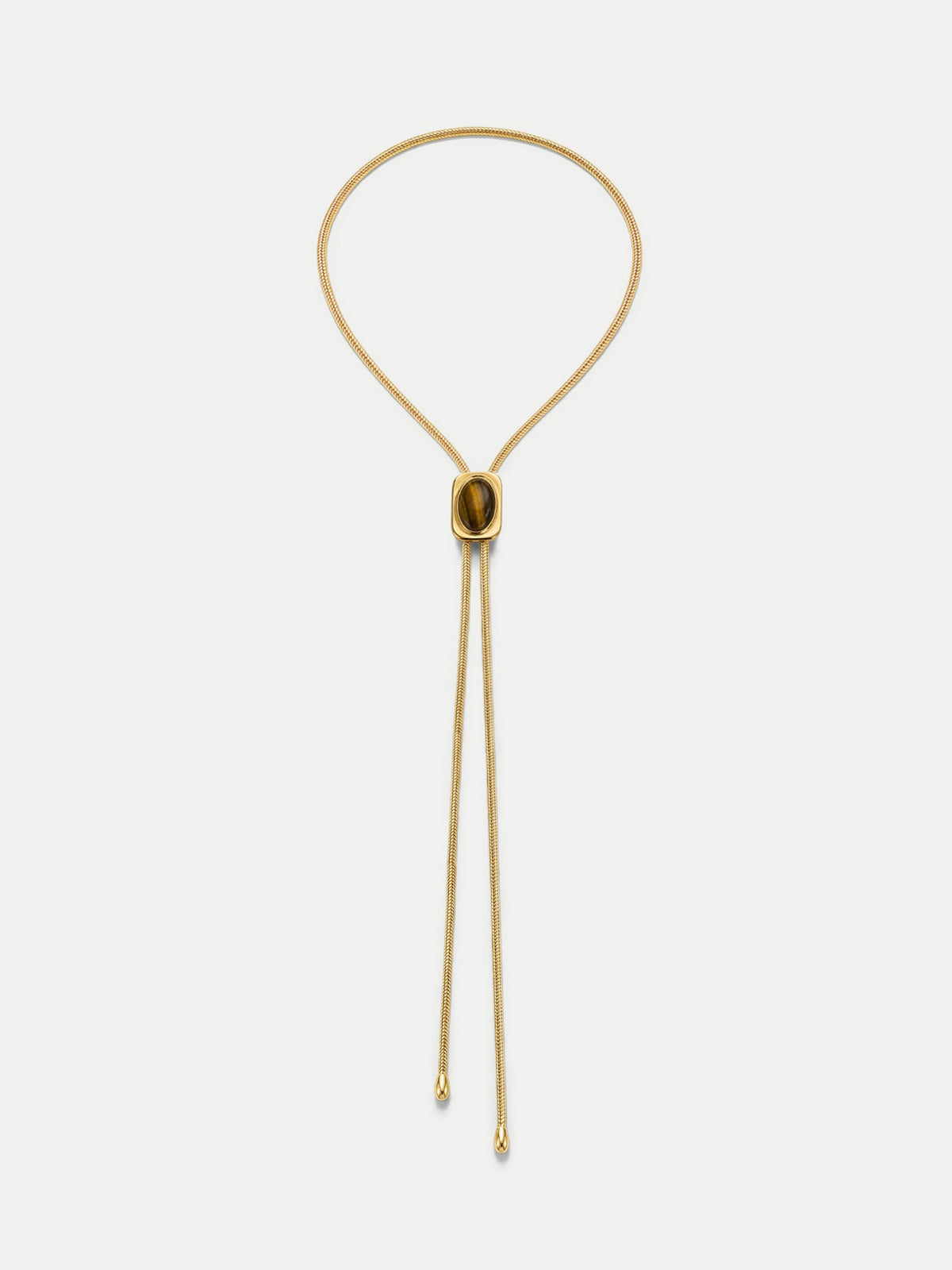 Veronica Beard | Tiger’s Eye Cabochon Bolo in Gold/Brown Gold/Brown