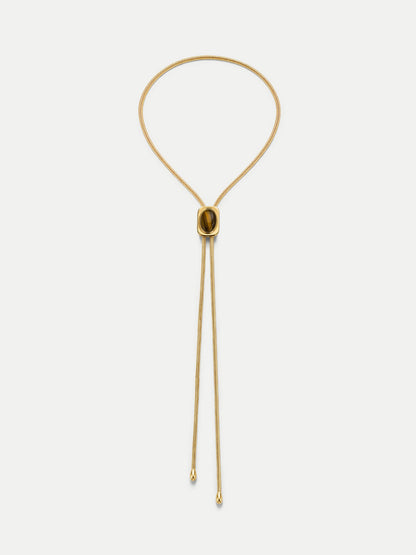 Veronica Beard | Tiger’s Eye Cabochon Bolo in Gold/Brown Gold/Brown