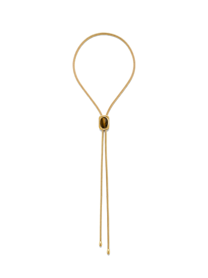 Veronica Beard | Tiger’s Eye Cabochon Bolo in Gold/Brown Gold/Brown