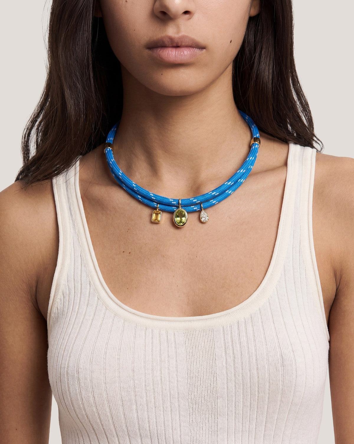 Veronica Beard | Paracord Charm Necklace in Light Blue Light Blue