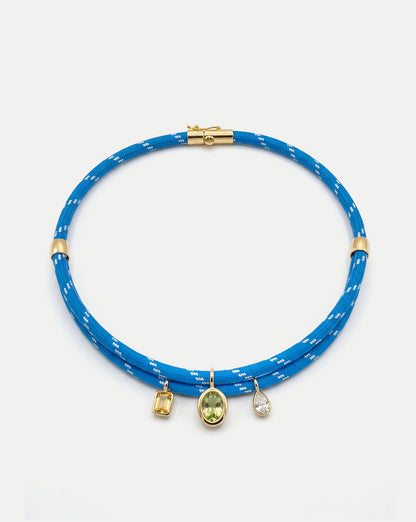 Veronica Beard | Paracord Charm Necklace in Light Blue Light Blue