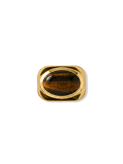 Veronica Beard | Tiger’s Eye Scarf Ring in Gold/Brown Gold/Brown