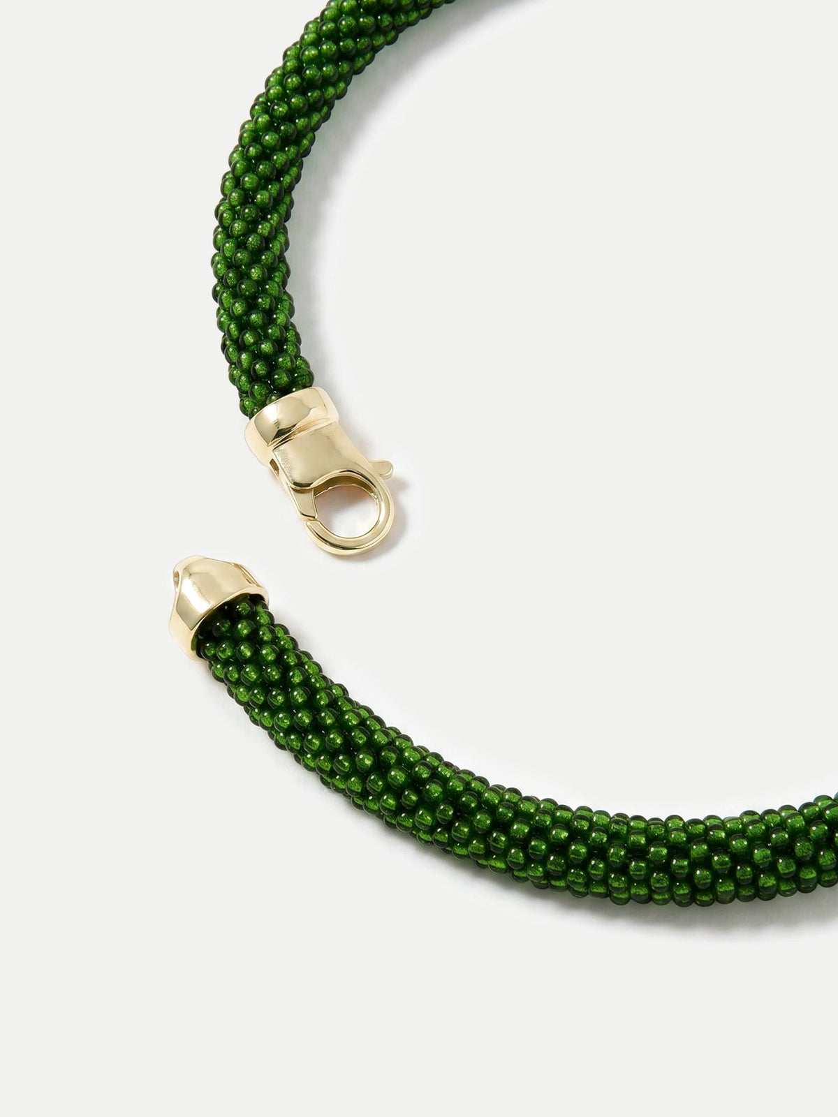 Veronica Beard | Flower Pendant Beaded Necklace in Green/White Green/White