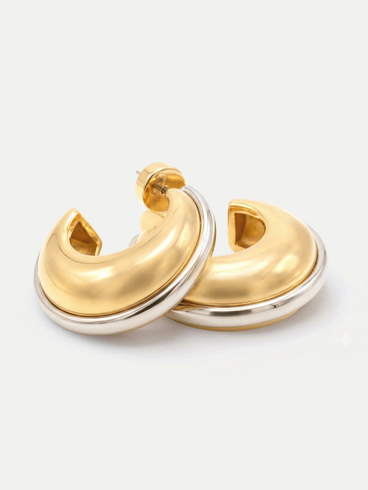 Veronica Beard | Two-Tone Hoop Earring in Gold/Silver Gold/Silver