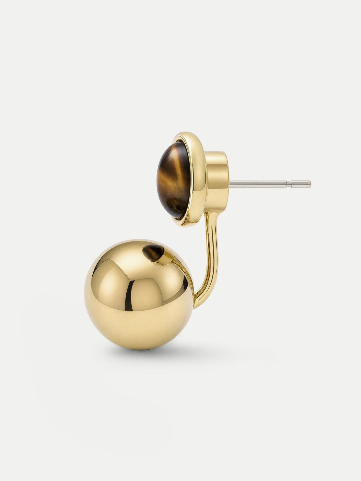 Veronica Beard | Tiger's Eye Drop Earring in Gold/Brown Gold/Brown
