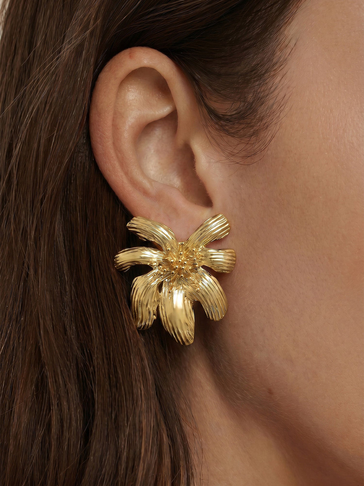 Veronica Beard | Flower Statement Earring in Gold Gold