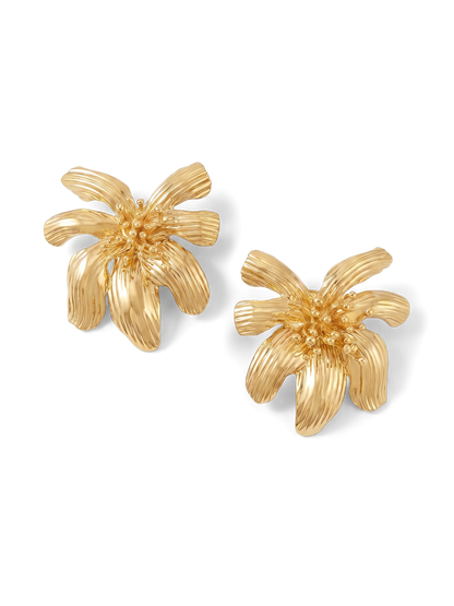 Veronica Beard | Flower Statement Earring in Gold Gold