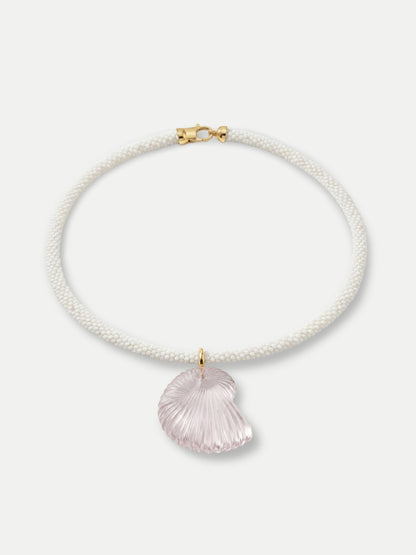 Veronica Beard | Nautilus Shell Beaded Necklace in Brown/Black White