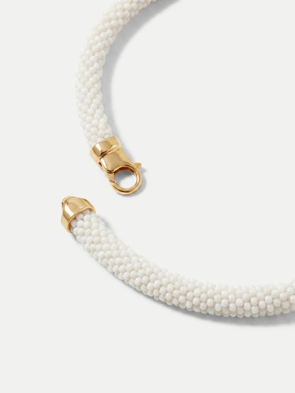 Veronica Beard | Nautilus Shell Beaded Necklace in Brown/Black White