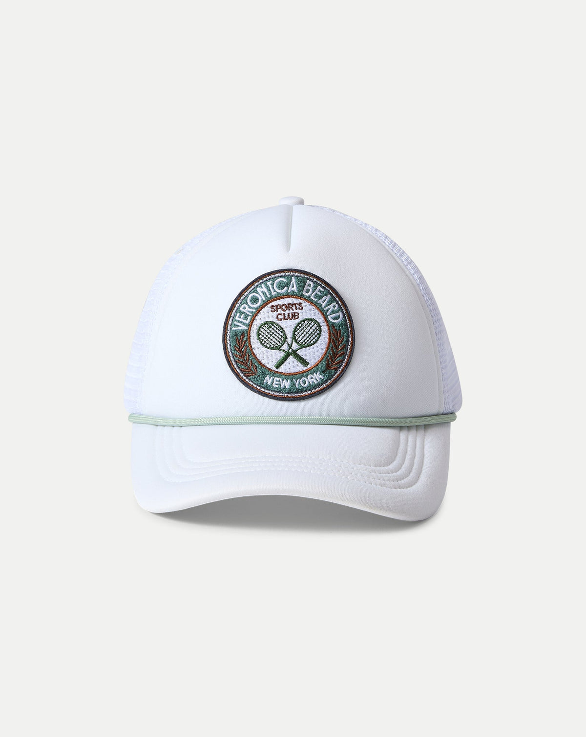 Veronica Beard | Veronica Beard Sports Club Trucker Hat in White/Green White/Green