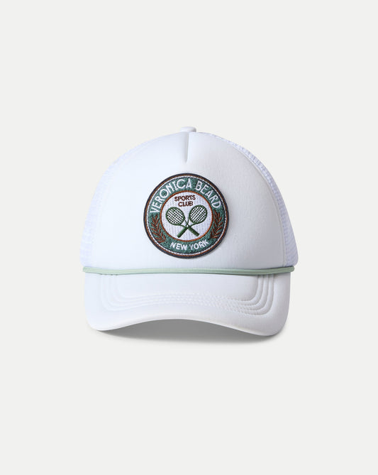Veronica Beard | Veronica Beard Sports Club Trucker Hat in White/Green White/Green
