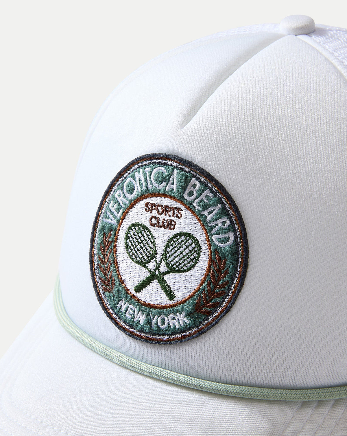 Veronica Beard | Veronica Beard Sports Club Trucker Hat in White/Green White/Green