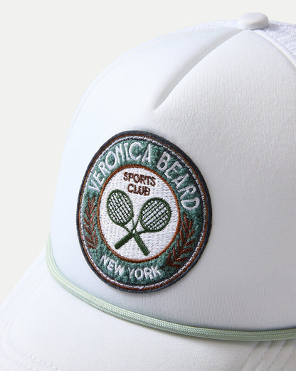 Veronica Beard | Veronica Beard Sports Club Trucker Hat in White/Green White/Green