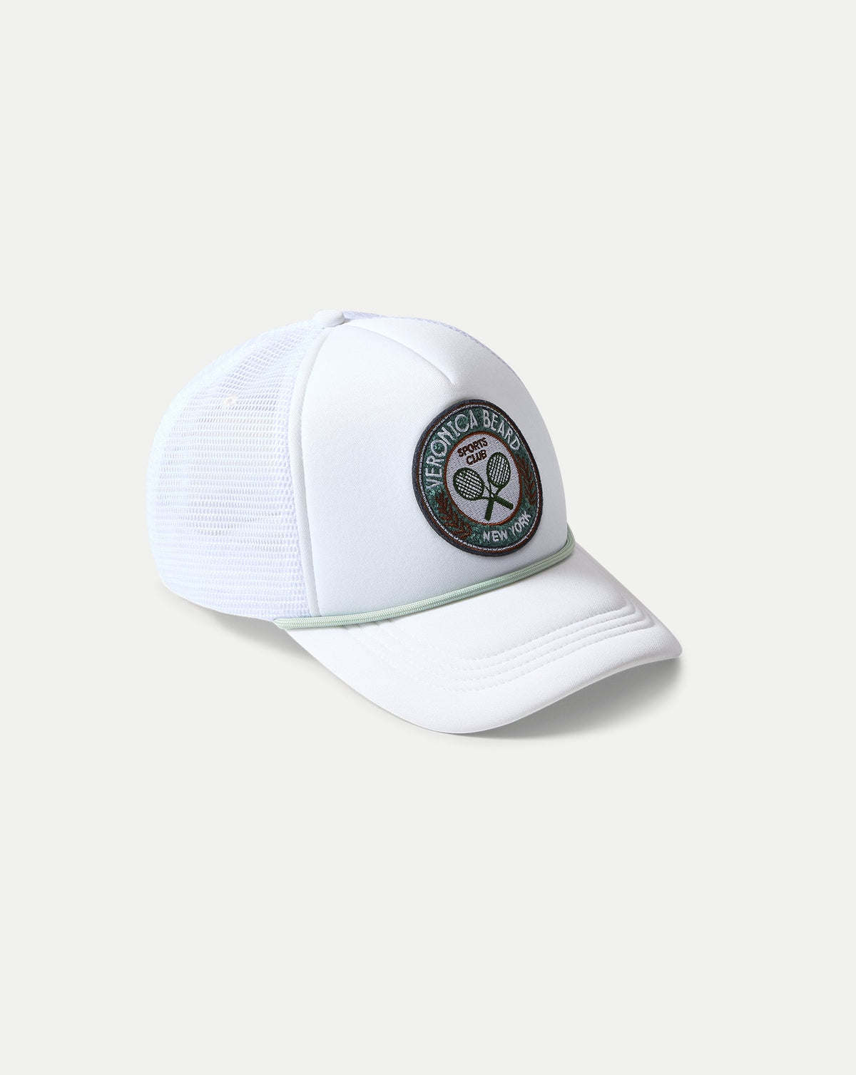 Veronica Beard | Veronica Beard Sports Club Trucker Hat in White/Green White/Green