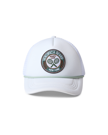 Veronica Beard | Veronica Beard Sports Club Trucker Hat in White/Green White/Green