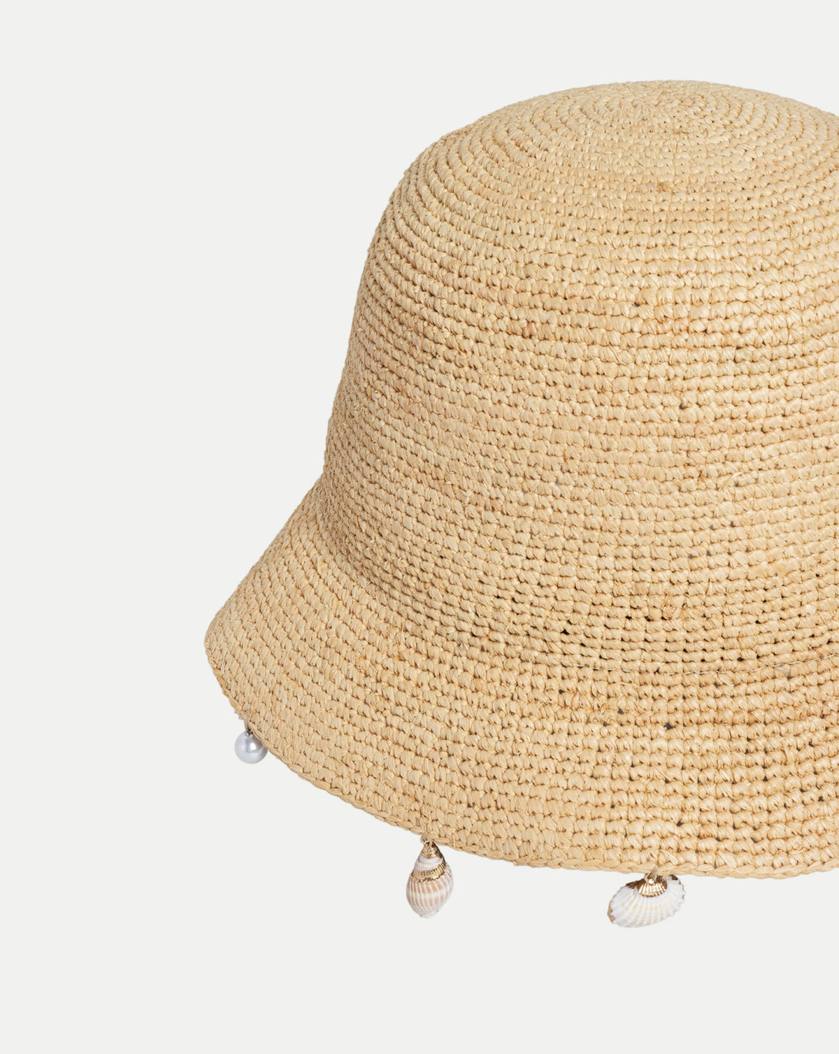Veronica Beard | Le Bop Shell Raffia Hat in Tan Tan