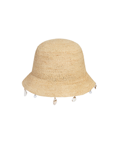 Veronica Beard | Le Bop Shell Raffia Hat in Tan Tan