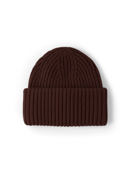 Veronica Beard | Wool-Cashmere Beanie in Dark Brown Espresso