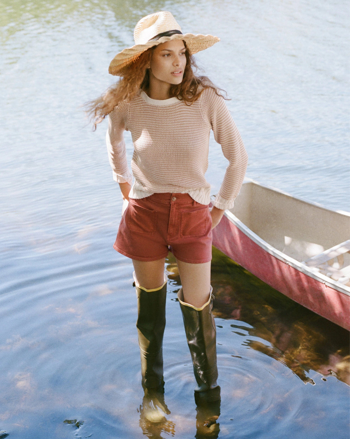 Veronica Beard | Le Rita Straw Hat in Tan Tan