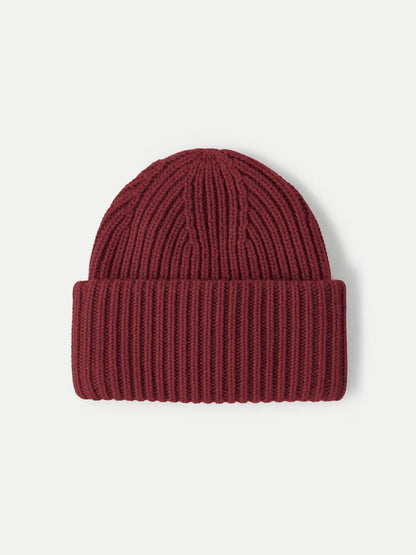Veronica Beard | Wool-Cashmere Beanie in Burgundy Burgundy
