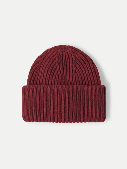 Veronica Beard | Wool-Cashmere Beanie in Burgundy Burgundy